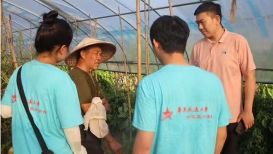 leyu乐鱼在线官网“火车头”实践队的大棚“问诊记”